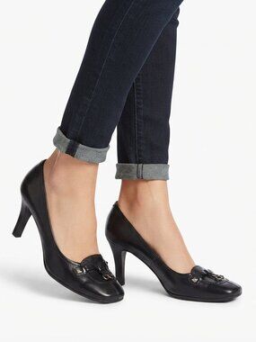 Enzo Angiolini "Greeley" Leather Square Toe Pump- Sz. 8